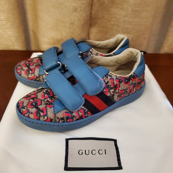 Gucci Supreme Kids Low Top Tennis Shoes Sneakers - Picture 1 of 5